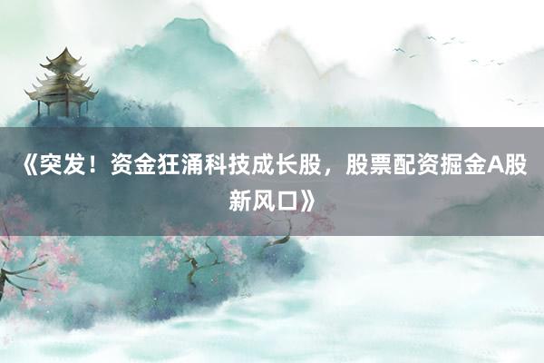 《突发！资金狂涌科技成长股，股票配资掘金A股新风口》