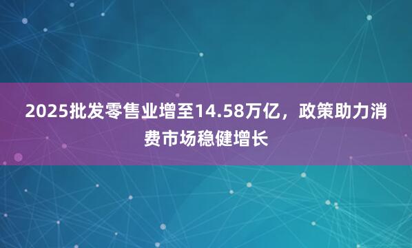 2025批发零售业增至14.58万亿，政策助力消费市场稳健增长