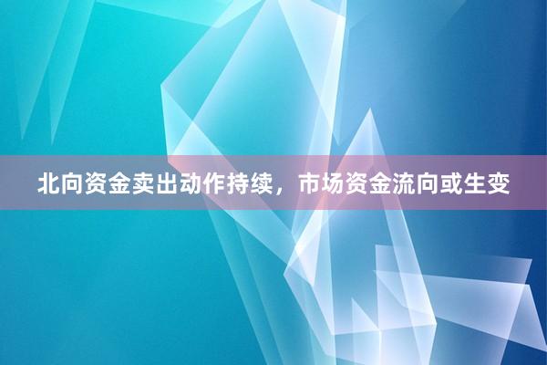 北向资金卖出动作持续，市场资金流向或生变