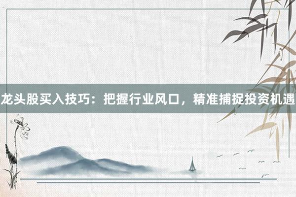 龙头股买入技巧：把握行业风口，精准捕捉投资机遇