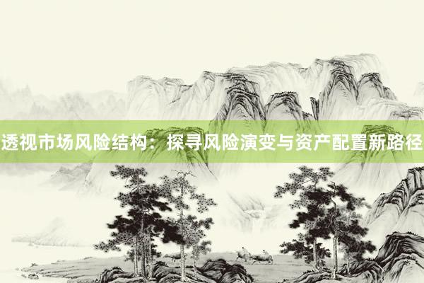 透视市场风险结构：探寻风险演变与资产配置新路径