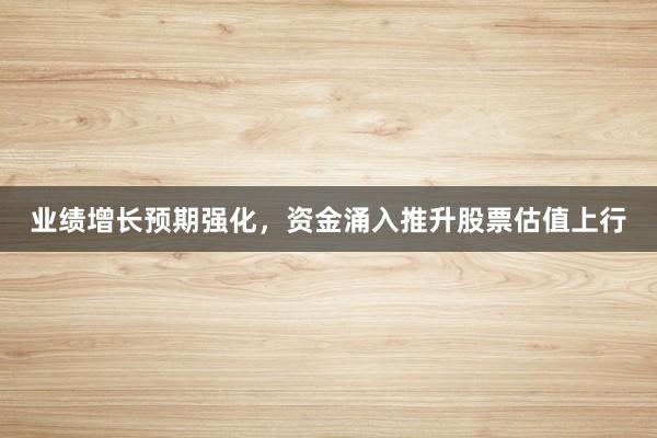 业绩增长预期强化，资金涌入推升股票估值上行