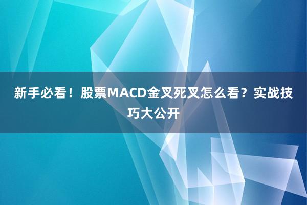 新手必看！股票MACD金叉死叉怎么看？实战技巧大公开