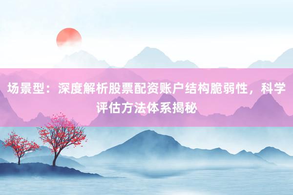 场景型：深度解析股票配资账户结构脆弱性，科学评估方法体系揭秘