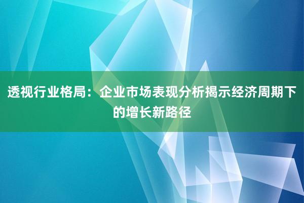 透视行业格局：企业市场表现分析揭示经济周期下的增长新路径